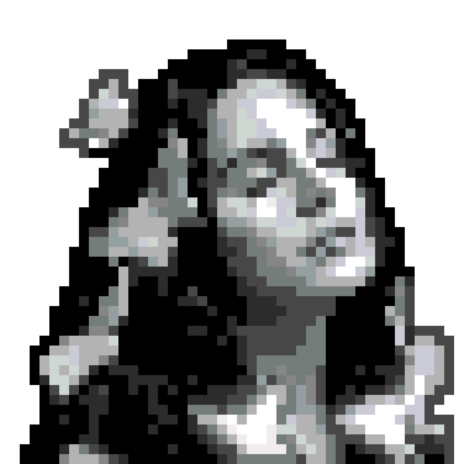 Elegant Woman Silhouette fuse bead pattern
