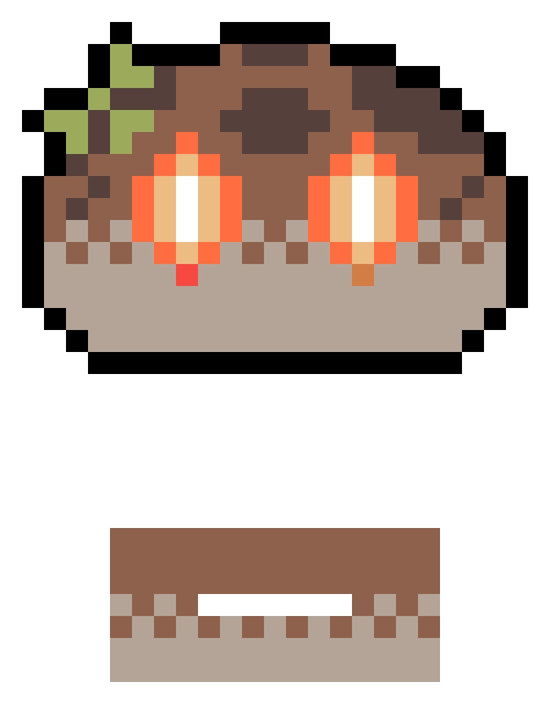 Genshin Geo Slime Stand fuse bead pattern