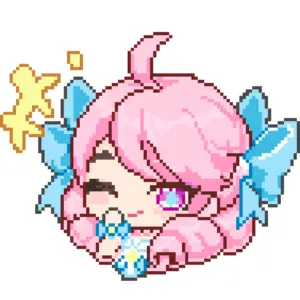 Gwen Smirking アイロンビーズ図案（無料プリント）