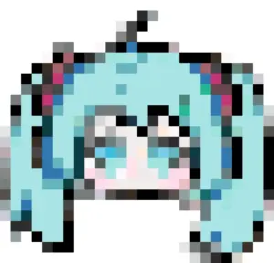 Hatsune Miku Face Fuse Bead Pattern (Free Printable)