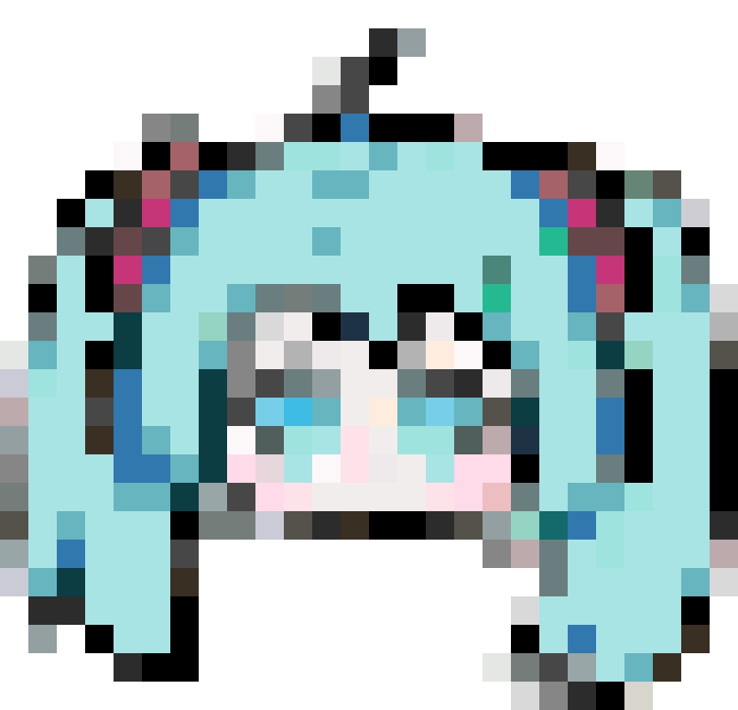 Hatsune Miku Face fuse bead pattern