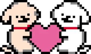 Heart Line Puppy نمط خرز دمج (طباعة مجانية)