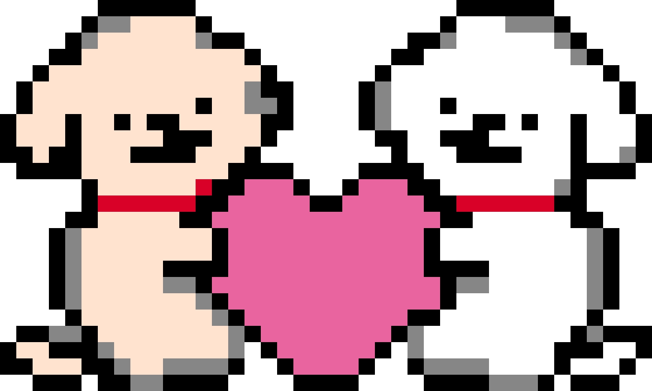 Heart Line Puppy fuse bead pattern