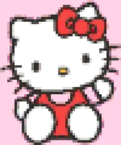 Hello Kitty Bow 퓨즈 비즈 도안 (무료 인쇄)