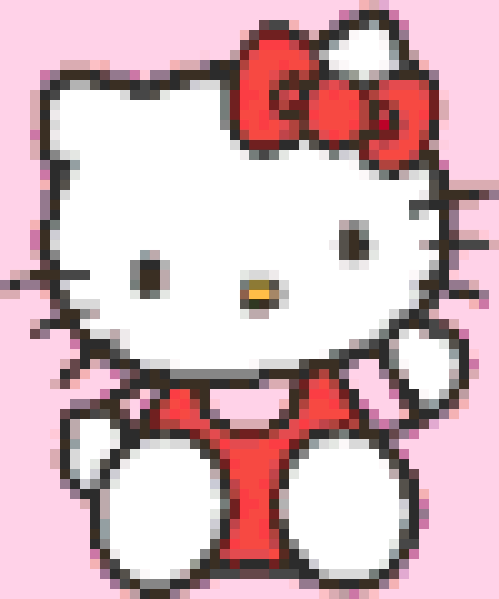 Hello Kitty Bow fuse bead pattern