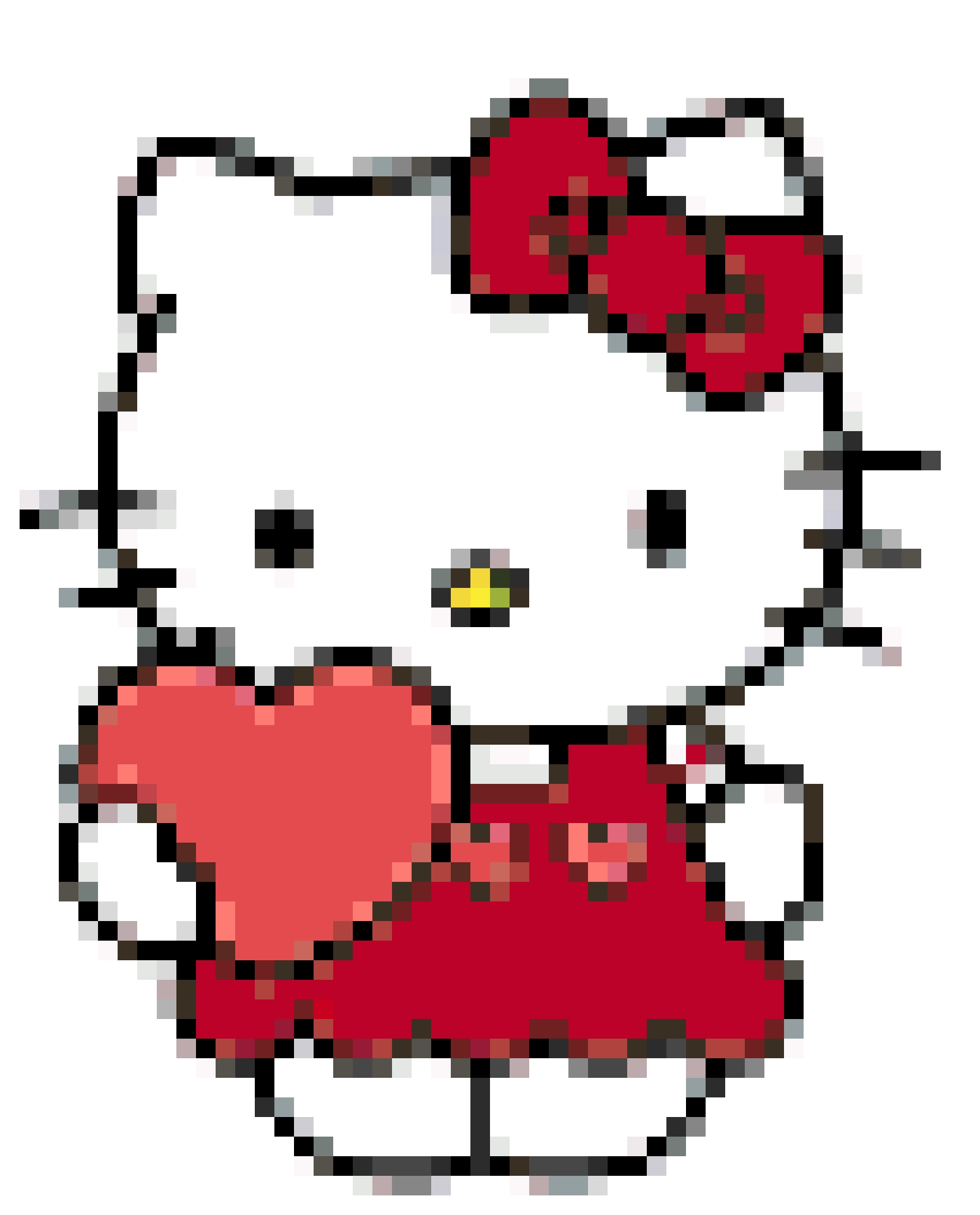 Hello Kitty Portrait fuse bead pattern