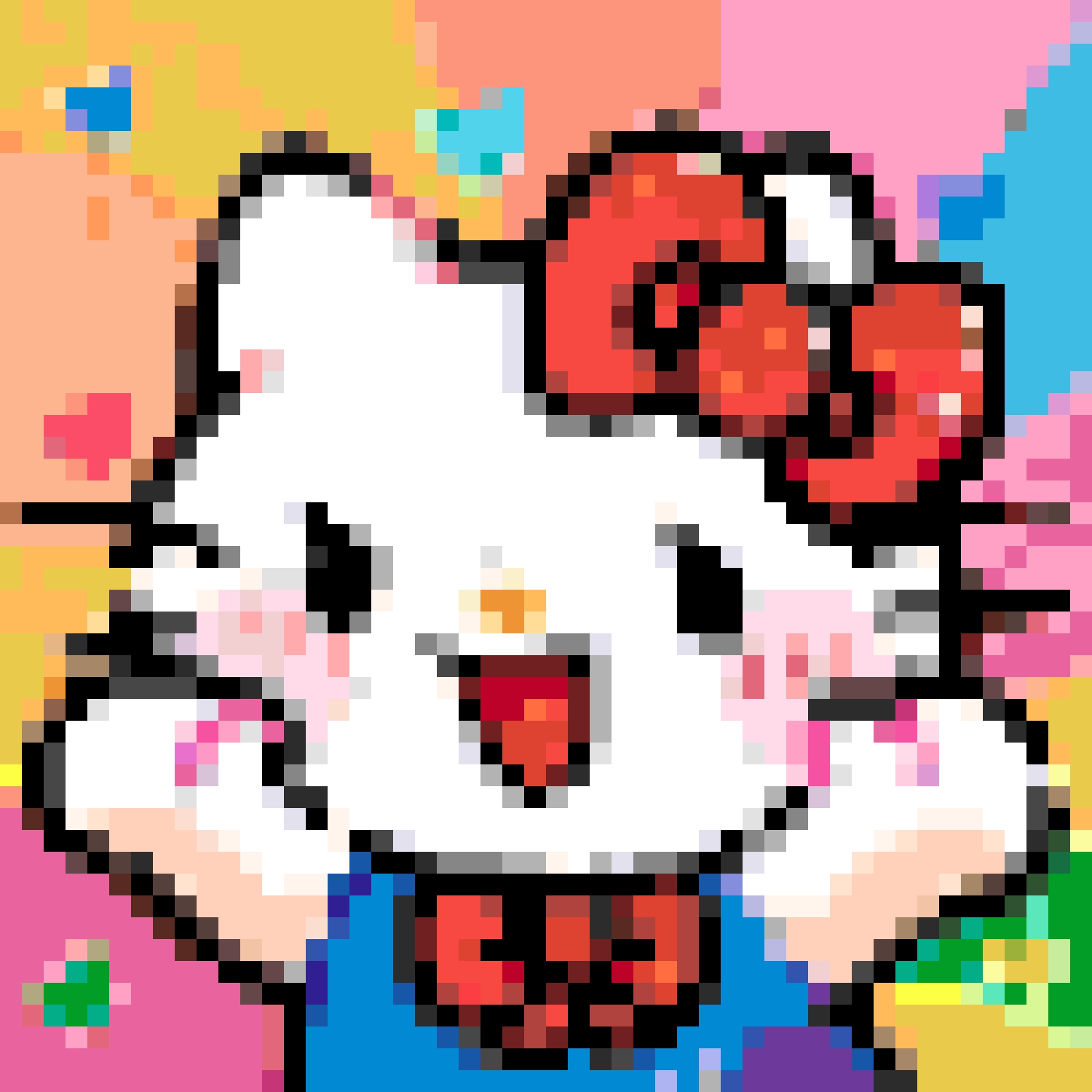 Hello Kitty Scene fuse bead pattern