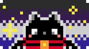 Kitten Pattern 10 アイロンビーズ図案（無料プリント）