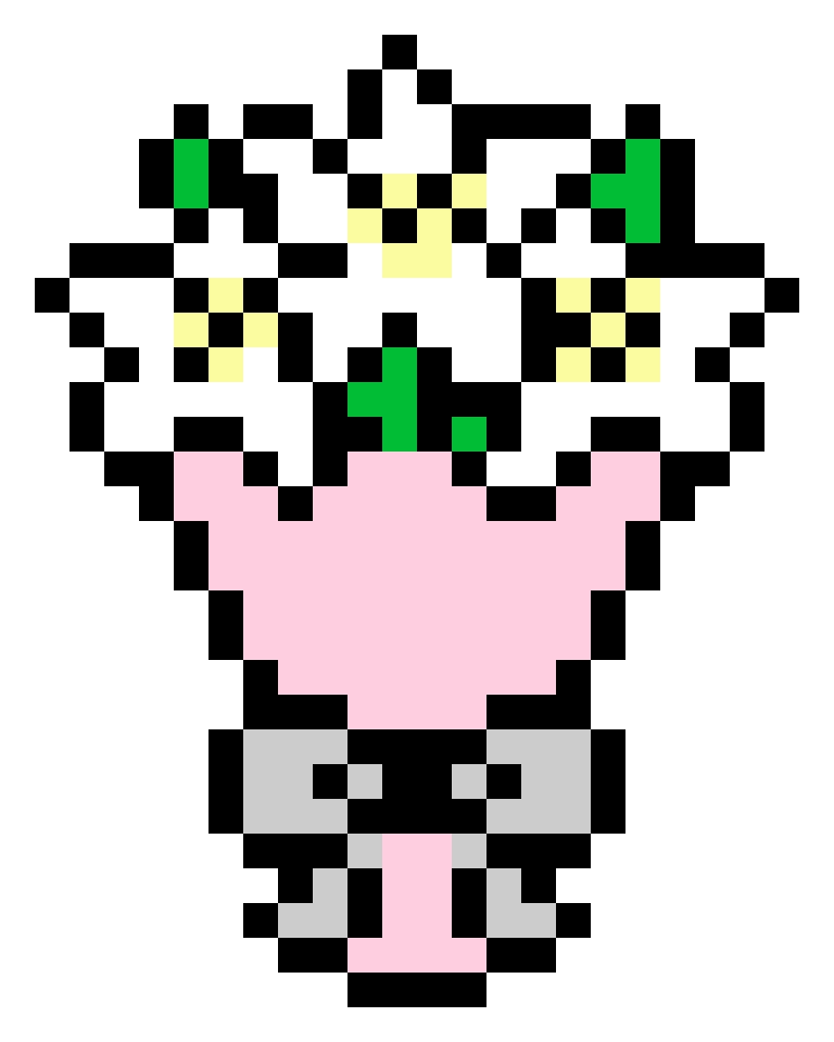 Lily Flower fuse bead pattern