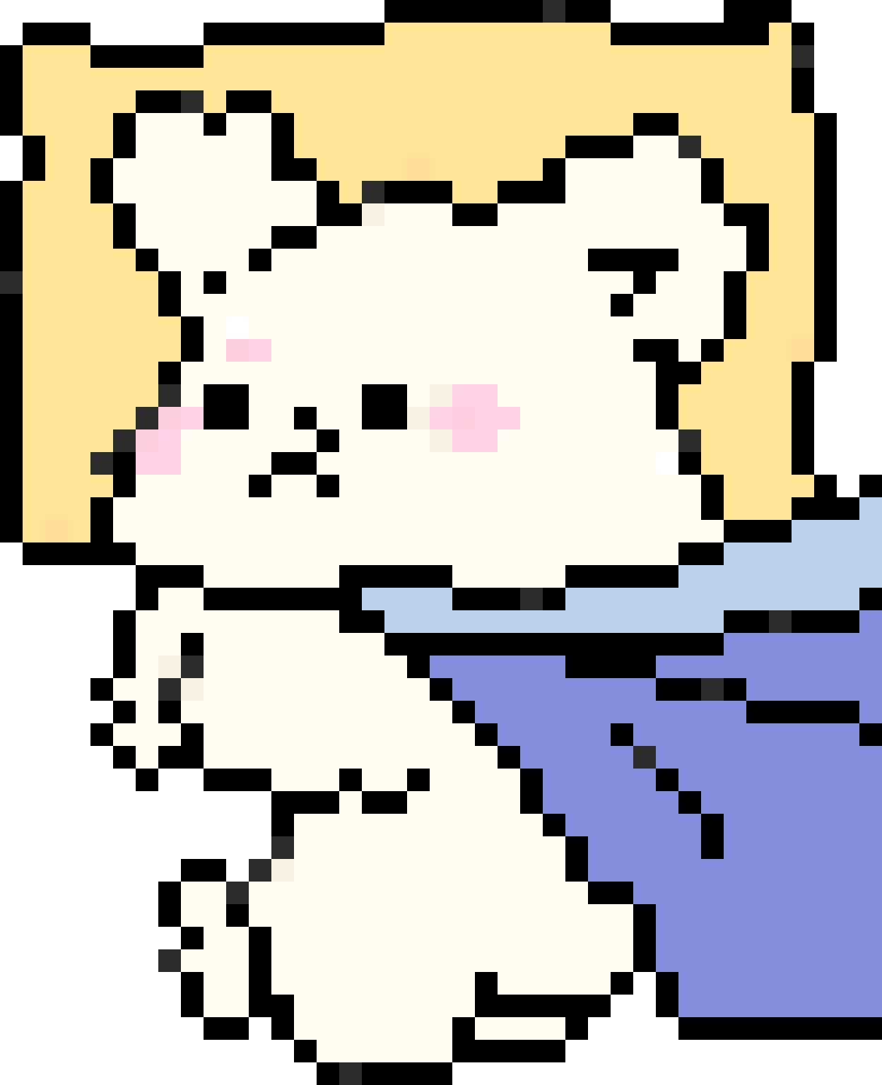 Line Puppy White fuse bead pattern