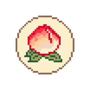 Longevity Peach アイロンビーズ図案（無料プリント）