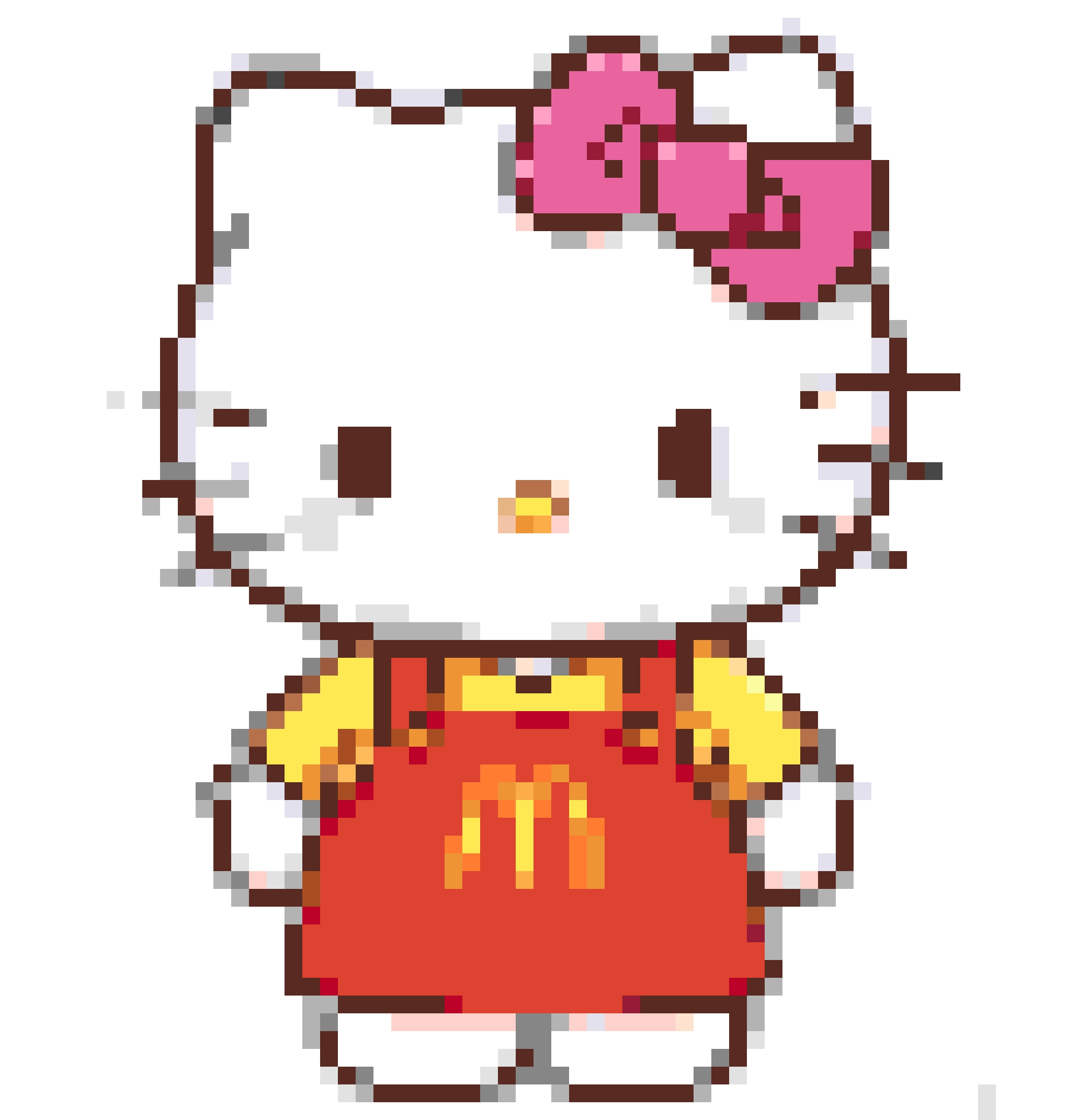McDonald's Hello Kitty fuse bead pattern