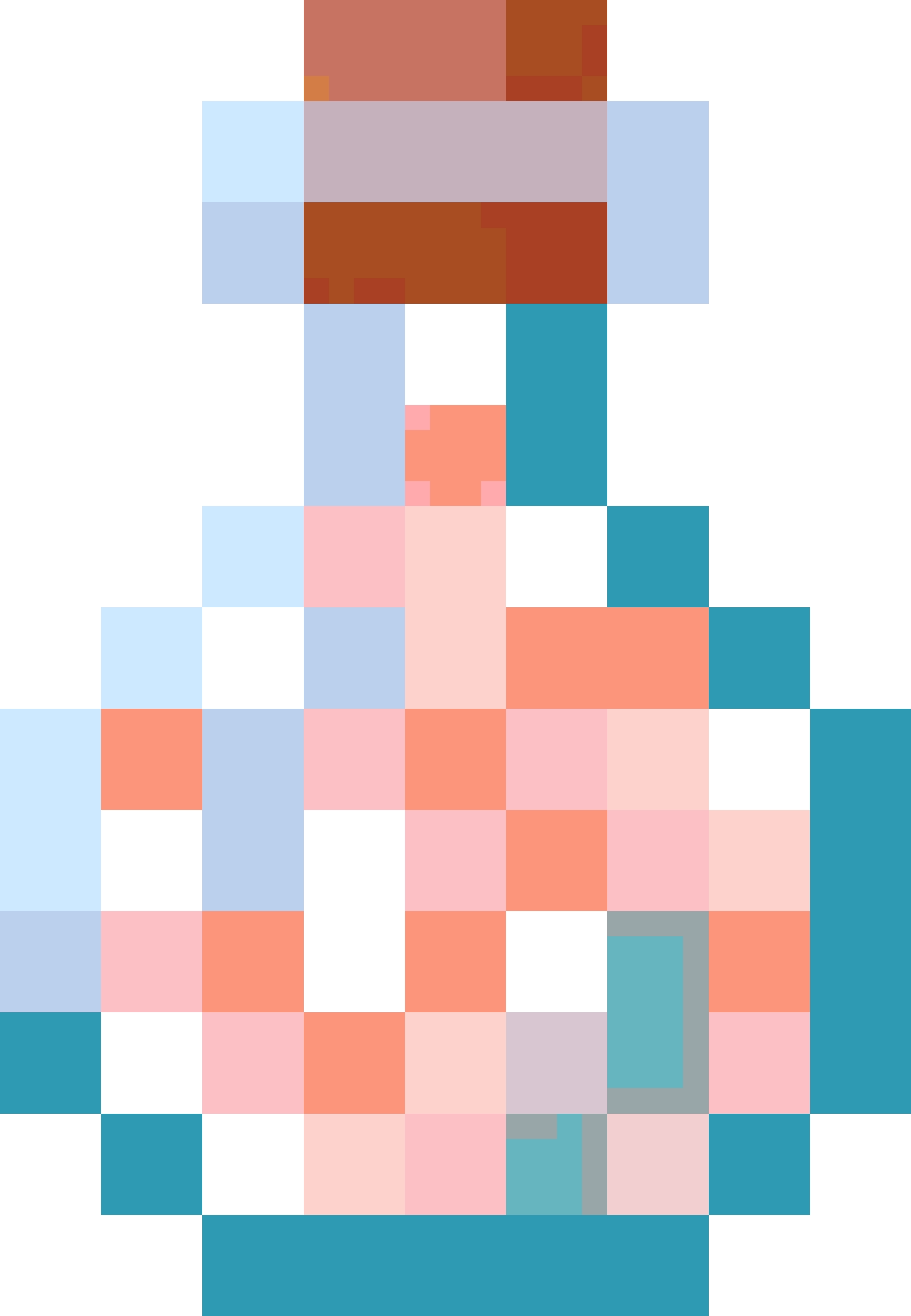 Minecraft Dragon's Breath fuse bead pattern