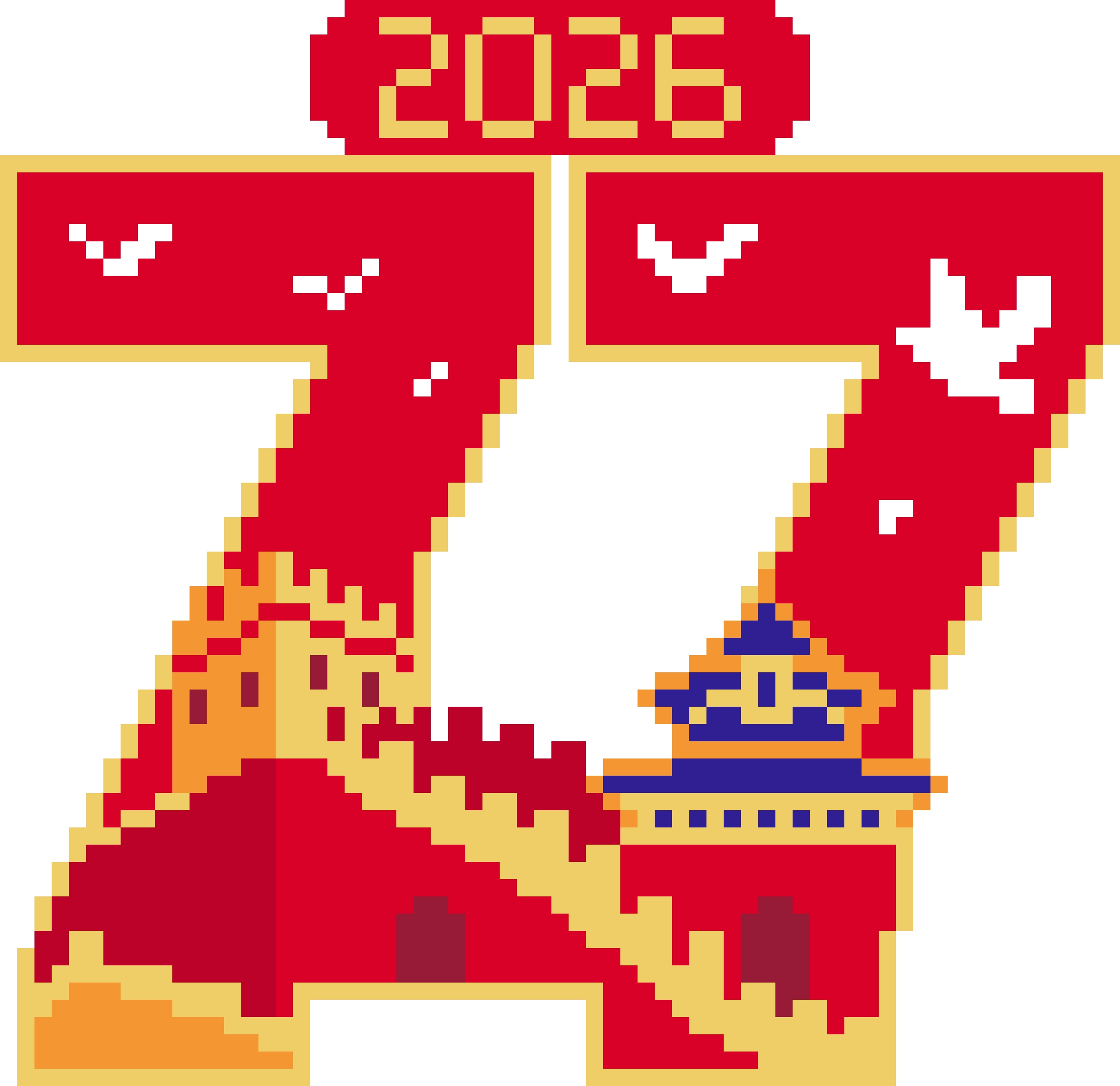 China National Day 77th fuse bead pattern