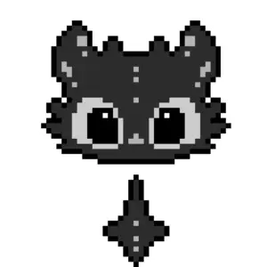 Night Fury Dragon Fuse Bead Pattern (Free Printable)