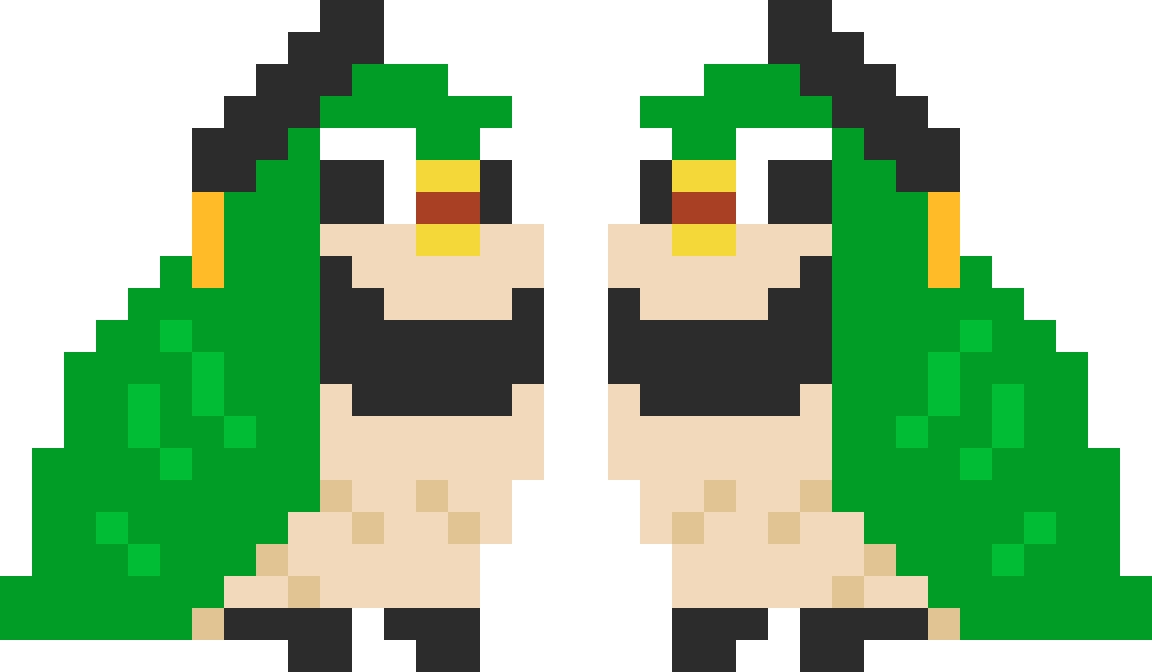 Parrot Green fuse bead pattern