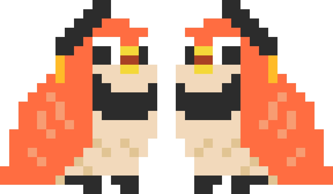 Parrot Orange fuse bead pattern
