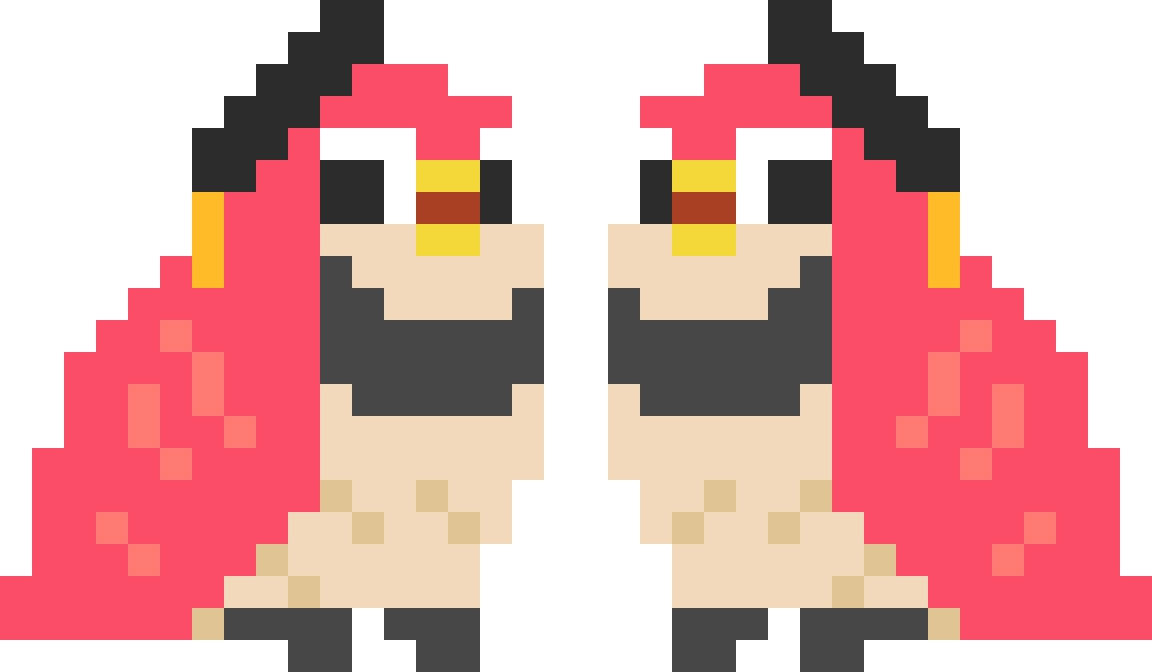 Parrot Pink fuse bead pattern