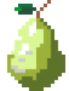 Pear Fruit アイロンビーズ図案（無料プリント）
