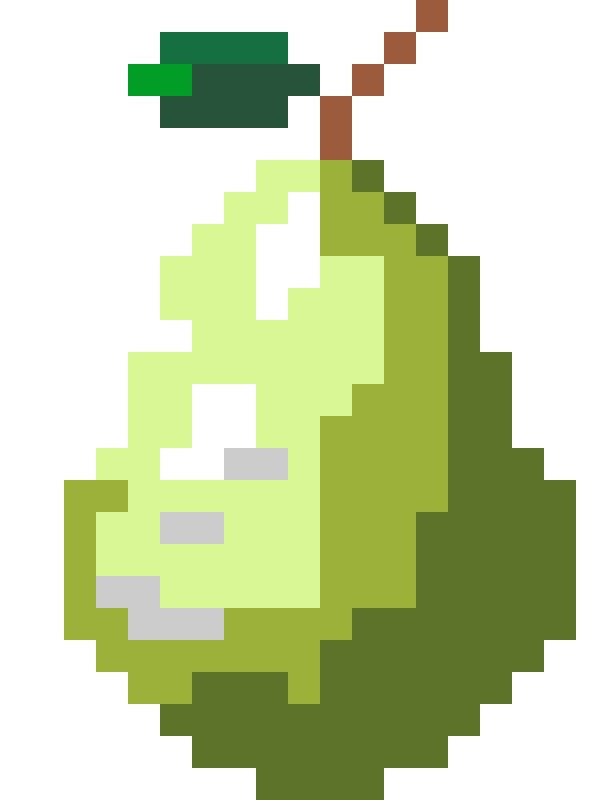 Pear Fruit fuse bead pattern