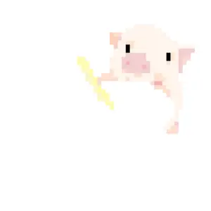 Piggy Eating Padrão de Contas de Fusão (Imprimível Grátis)