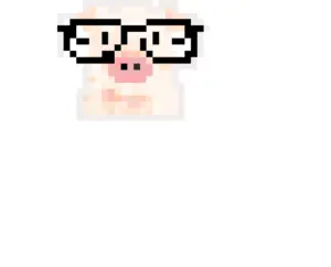Piggy Eyes Emoji Fuse Bead Pattern (Free Printable)