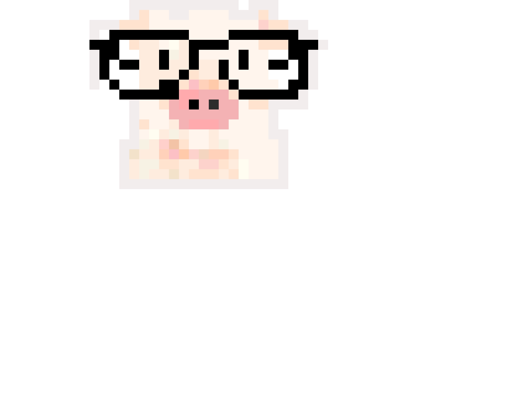 Piggy Eyes Emoji fuse bead pattern