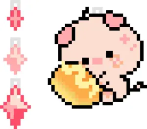 Piglet Flower Fuse Bead Pattern (Free Printable)