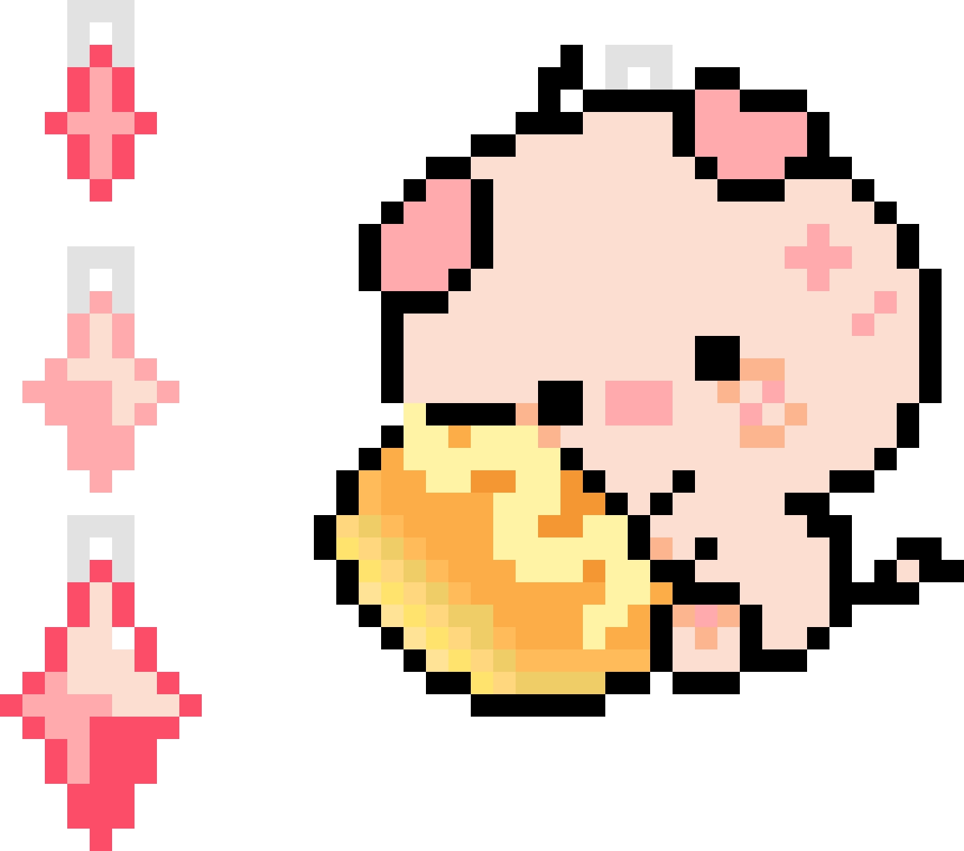 Piglet Flower fuse bead pattern
