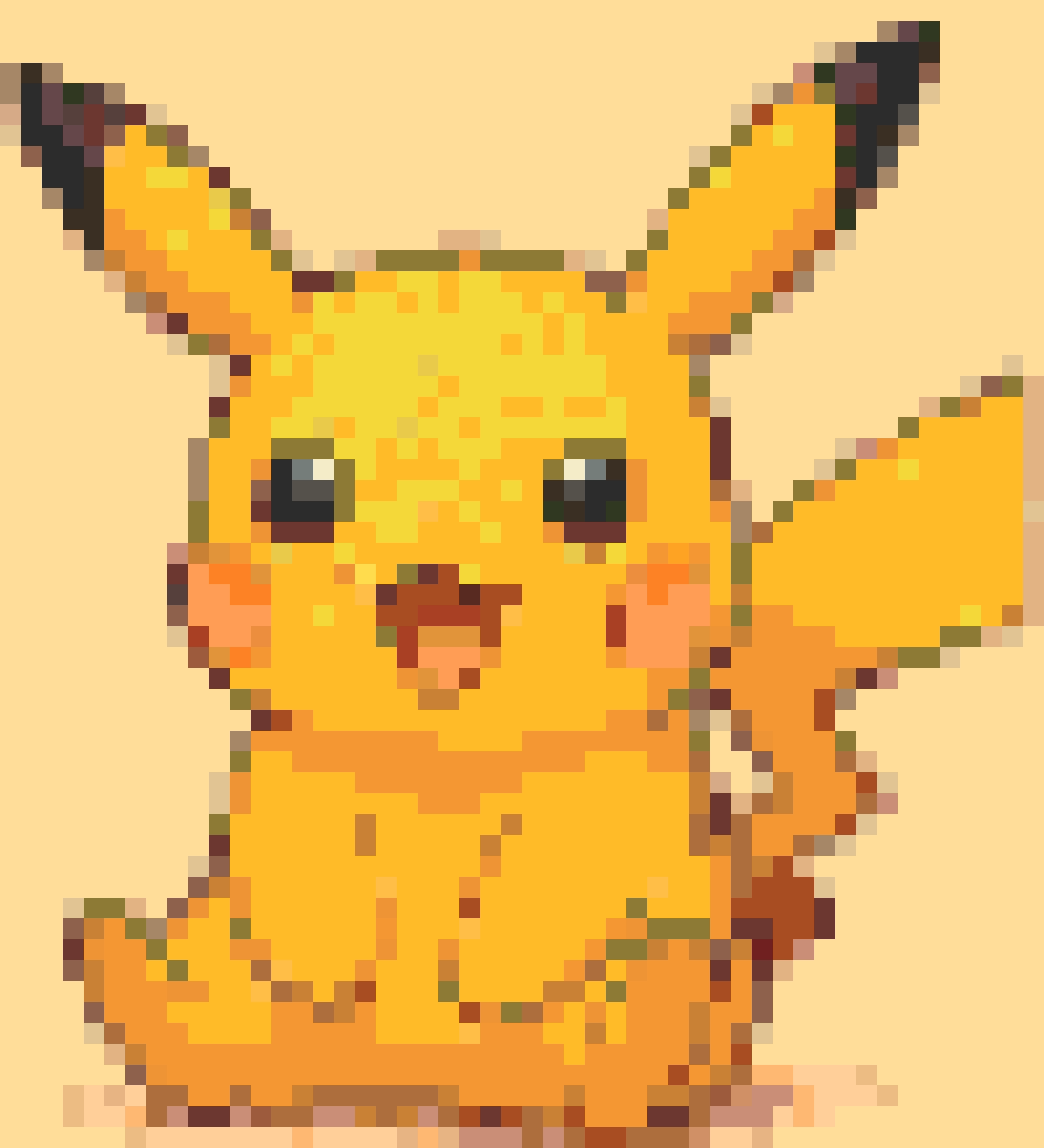 Pikachu Wave fuse bead pattern