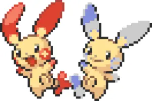 Plusle and Minun Fuse Bead Pattern (Free Printable)