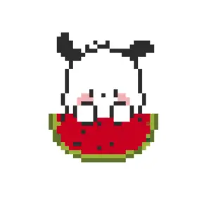 Pochacco Pixel Portrait Fuse Bead Pattern (Free Printable)