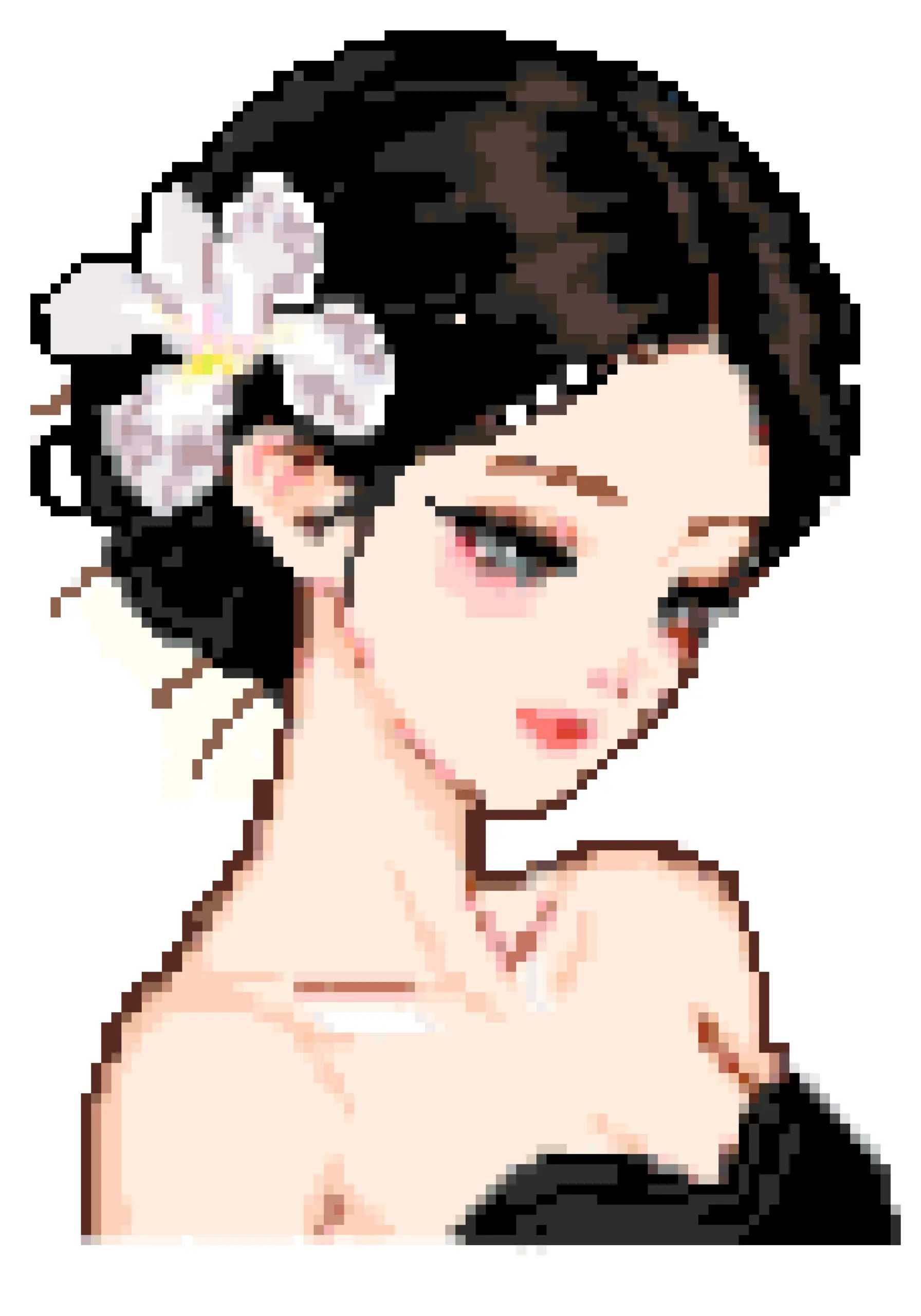 Pretty Girl Chart fuse bead pattern