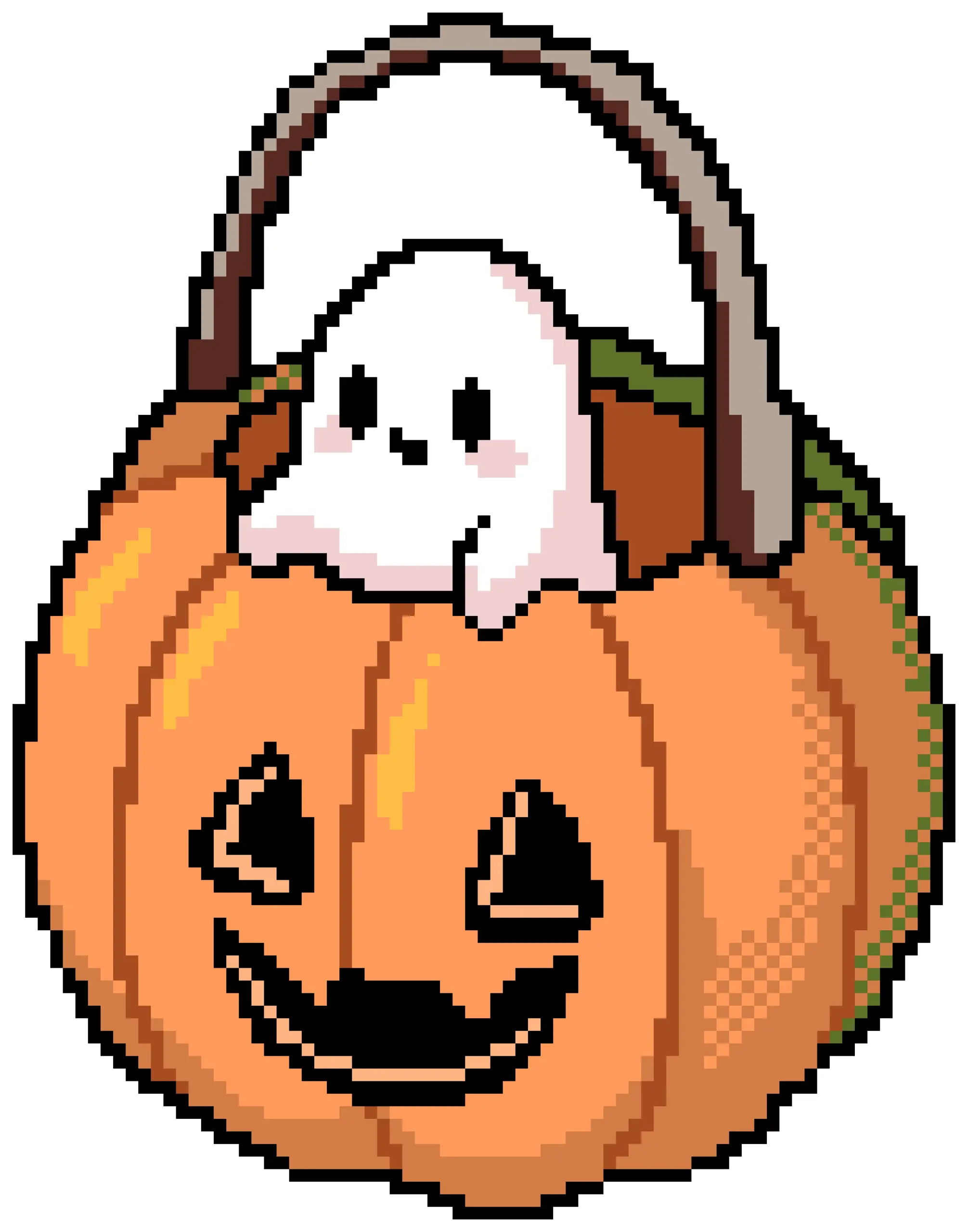 Pumpkin Ghost Ride fuse bead pattern