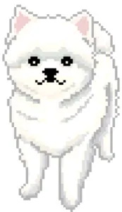 Puppy Portrait アイロンビーズ図案（無料プリント）