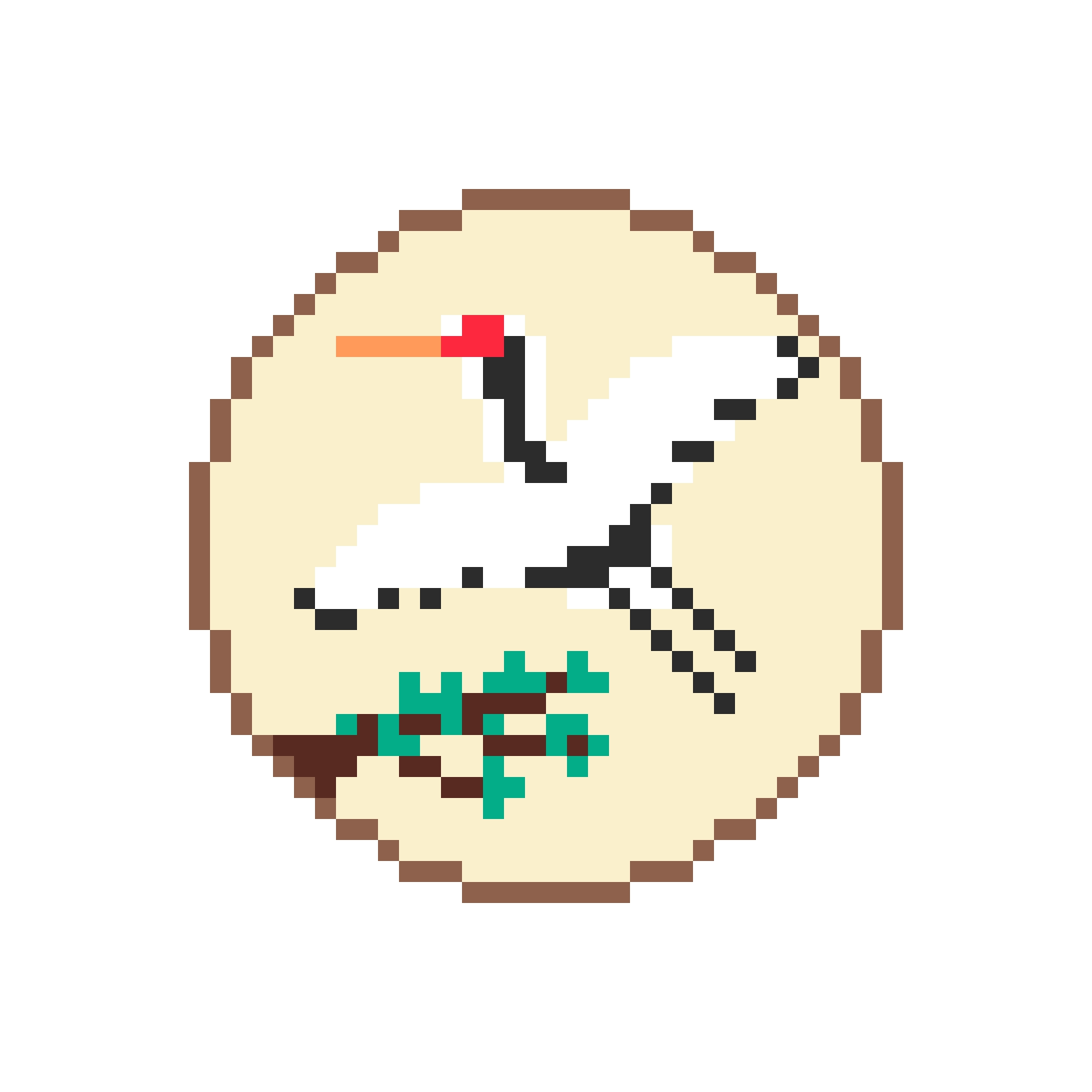 Red-Crowned Crane fuse bead pattern