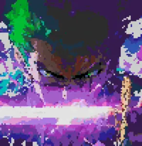 Roronoa Zoro Fuse Bead Pattern (Free Printable)