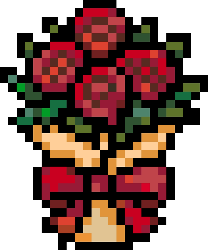 Rose Bloom Chart fuse bead pattern