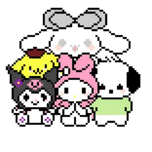 Sanrio Cuddle Duo Fuse Bead Pattern (Free Printable)