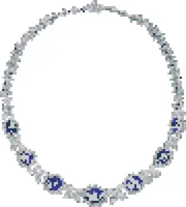 Sapphire Pendant Necklace Padrão de Contas de Fusão (Imprimível Grátis)