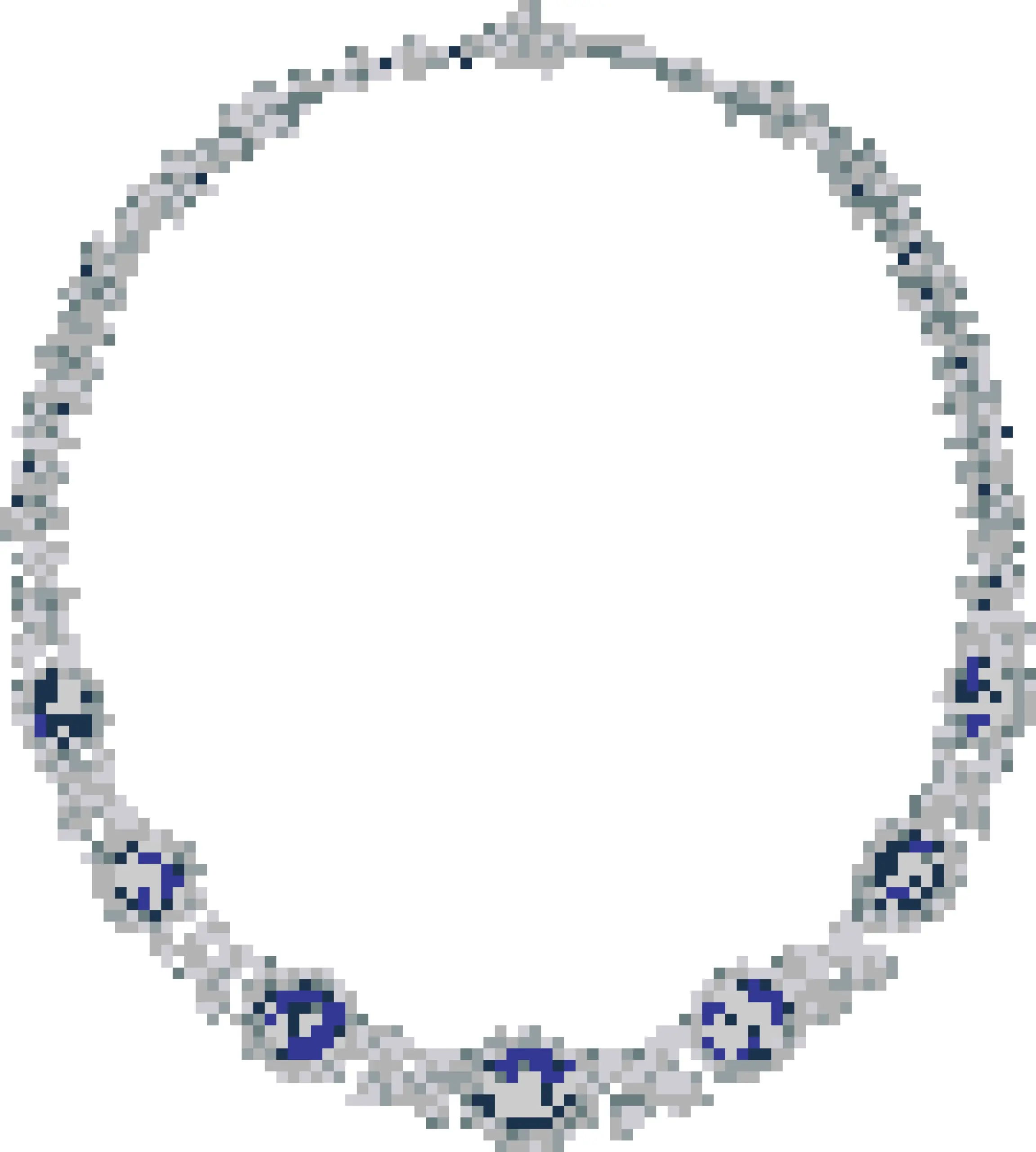 Sapphire Pendant Necklace fuse bead pattern