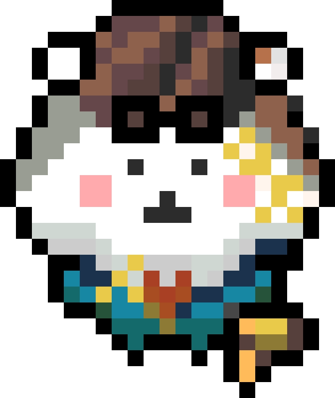 Self-Deprecating Bear Valorant fuse bead pattern