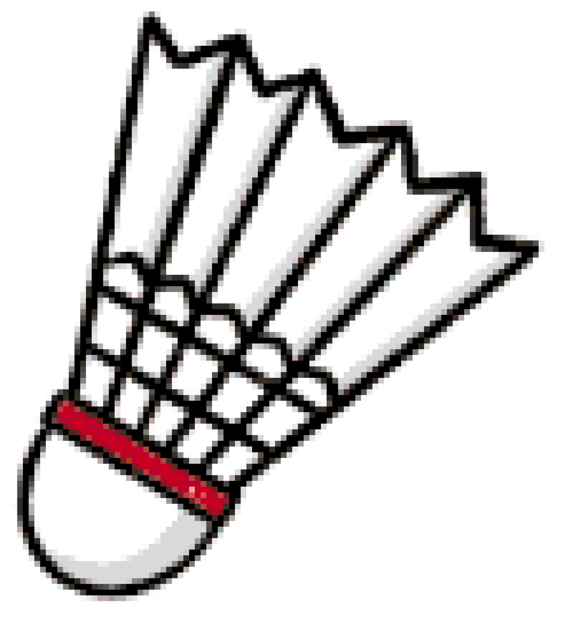 Shuttlecock fuse bead pattern
