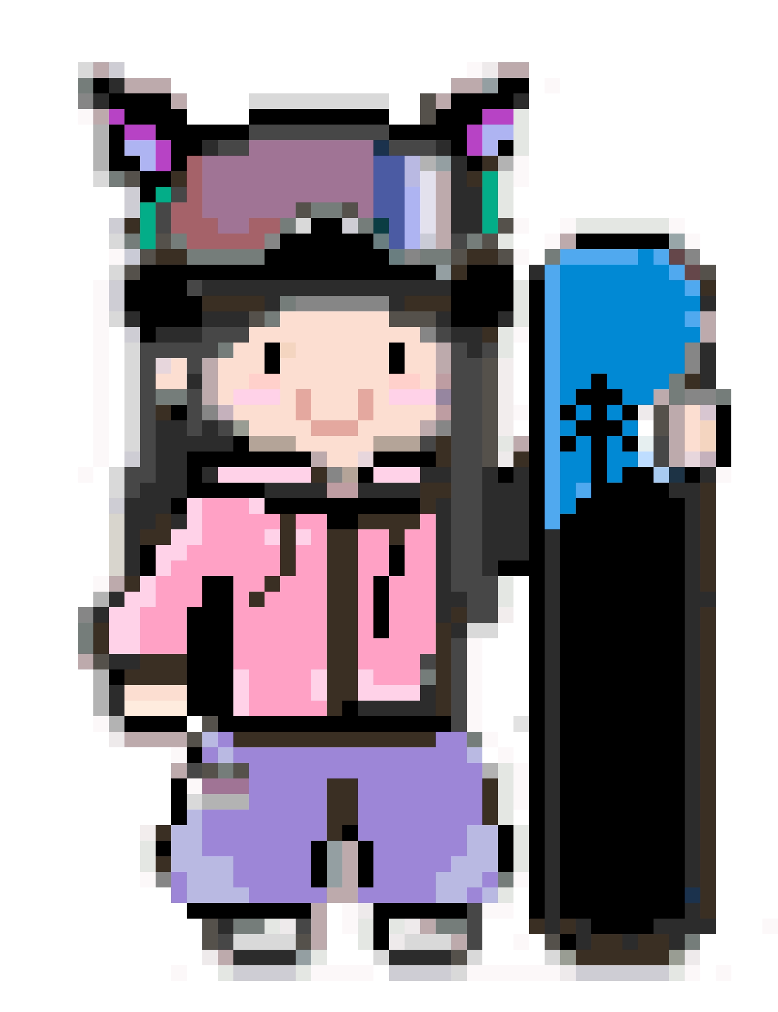 Skiing Girl fuse bead pattern