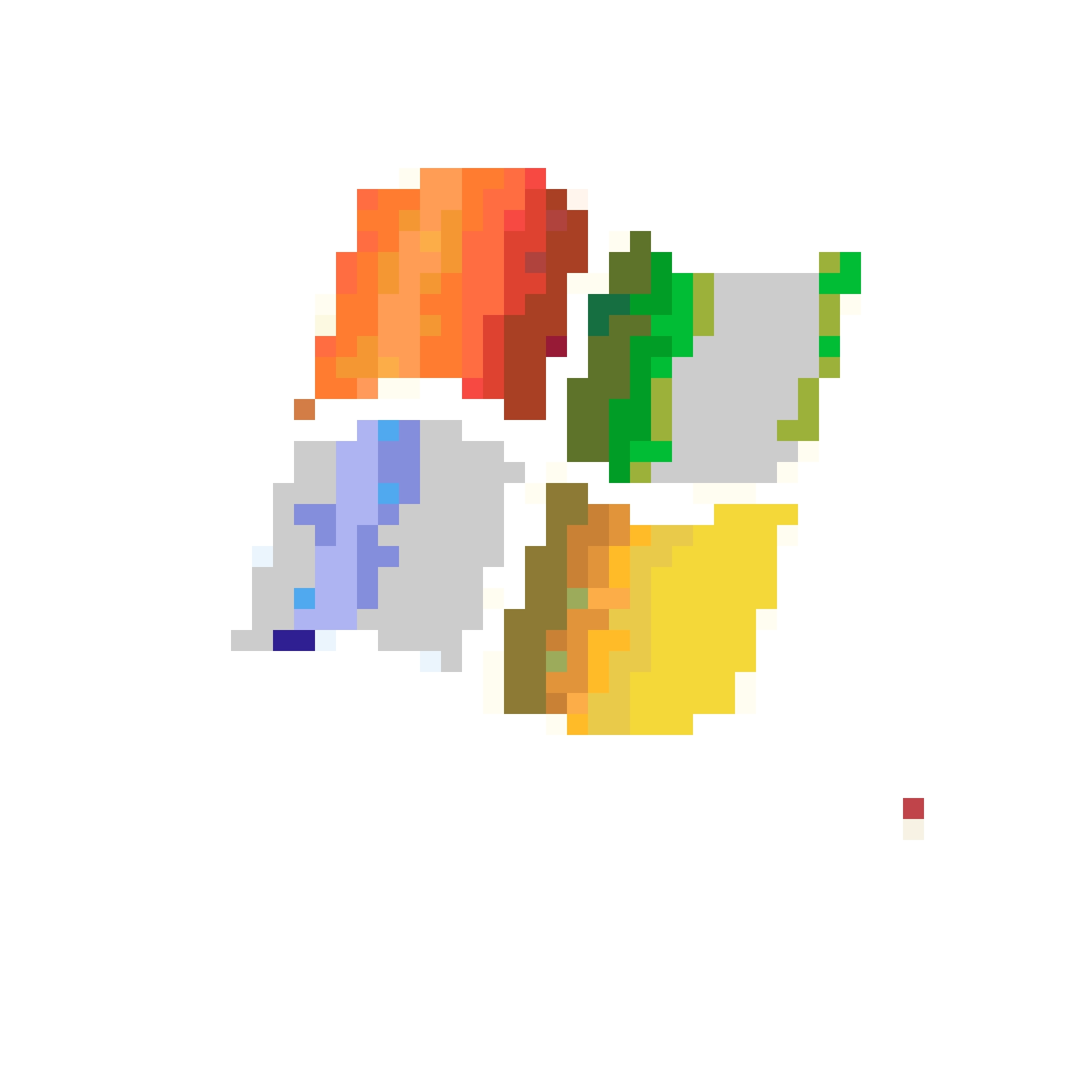 Windows XP Logo fuse bead pattern
