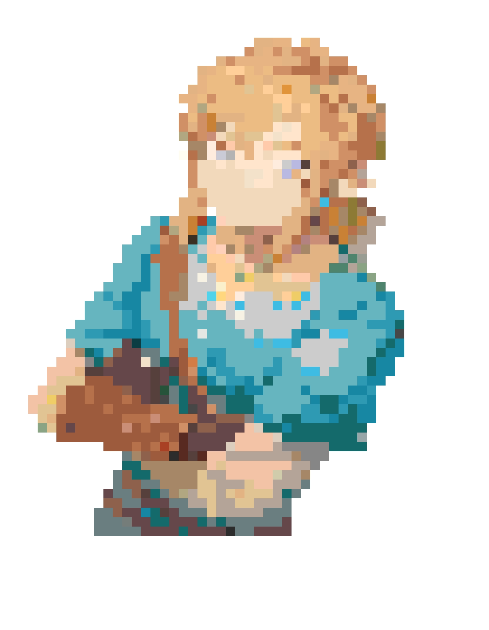 Zelda Link fuse bead pattern