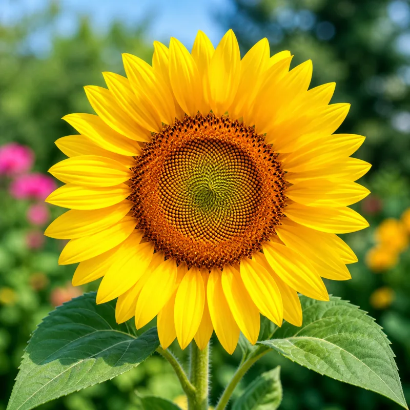 Photo of a sunflower in bloom